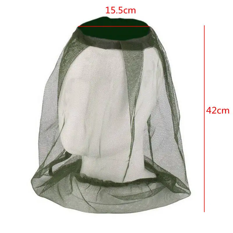 2pcs Anti-mosquito Mosquito Net Cap Insect-proof Fishing Outdoor Hiking Camping Travel Dark Green Gauze Neutral Garden | Дом и сад