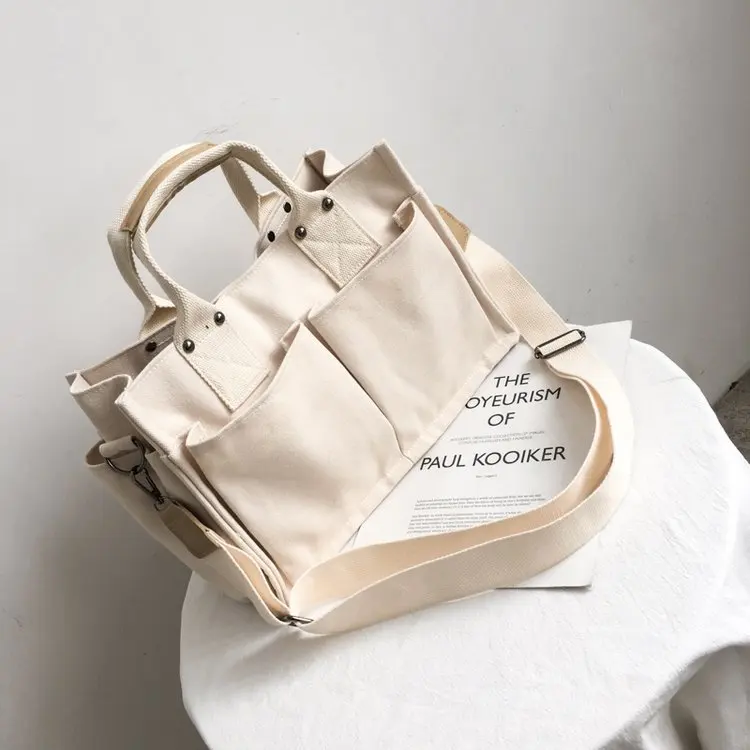 

2019 Summer New Hot Fashion Canvas Hasp Handbags for Women Female Casual Simple Zipper Shoulder Bags Messenger Bags