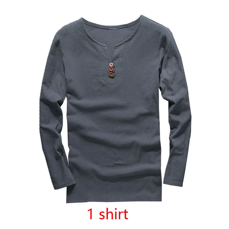 Gray(1 shirt) MFERLIER Демисезонный рубашка мужская 5XL 6XL 7XL 8XL 9XL 10XL Большие размеры Хлопок Лен Длинные рукава бюст 155 см Большие размеры мужские рубашки - Цвет: Gray(1 shirt)