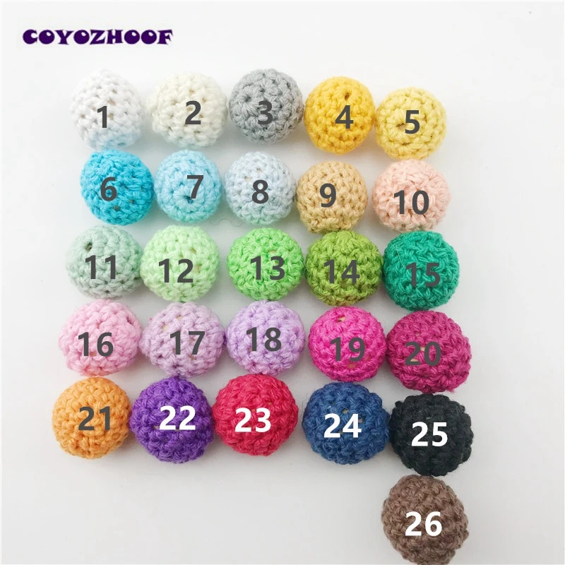 80 шт. вязаные крючком бусины 16/20 мм|crochet beads|beads colorfulbeads beads |