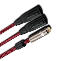 stereo 3 5mm female to double xlr male plug audio extension cable mixer console amplifier speaker home theatre 1m 2m 3m 5m