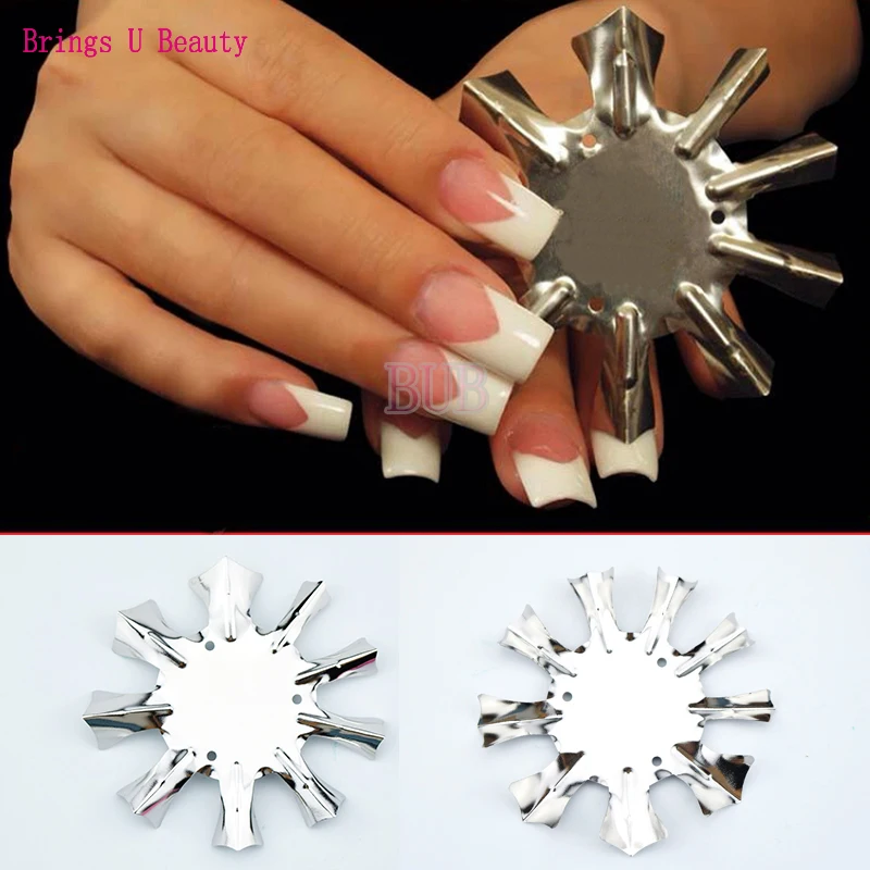 

Professional 1-9 Sizes V Shaped Cutter French Manicure Nail Art Tool Poly Tips Pink White Trimmer UV Gel Nail Polish