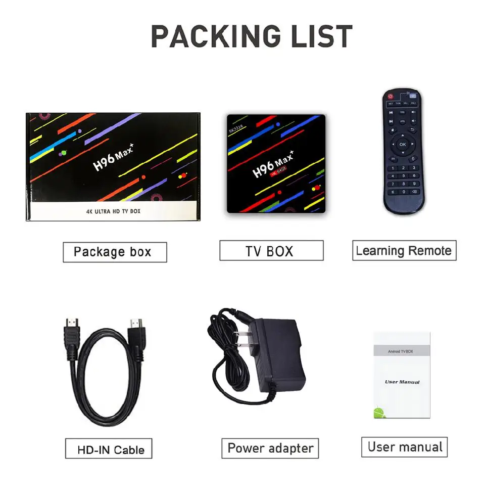 Новейший H96 Max+ Android tv Box Android 9,0 2,4G 5G WiFi Ip tv 4K box 4G 64G или 4G 32G или 2G 16G Голосовое управление GROS RK3328