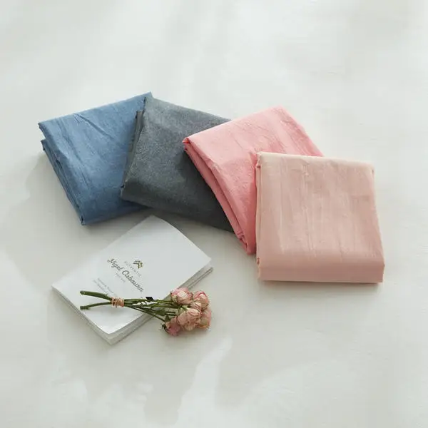 Однотонная наволочка в скандинавском стиле из 100% Потертого хлопка 160x24 0/200x23 0/240x250