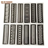 10pcslot henna tattoo stencils for painting body art glitter airbrush stencil templates on hand feet arm indian arabic sheets