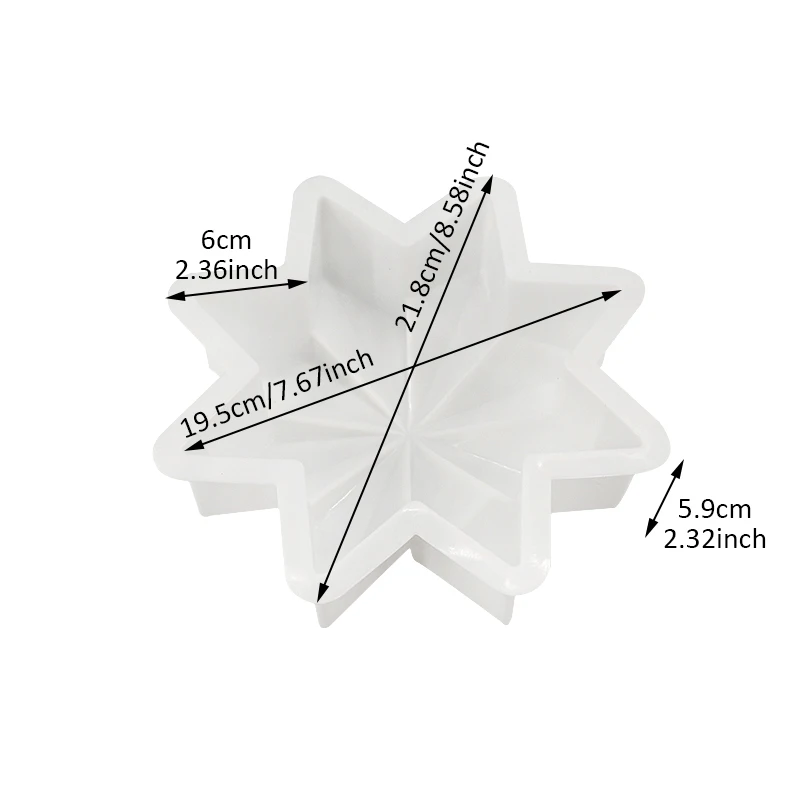 Силиконовые восемь в виде пятиконечной звезды 3D форма для выпечки тортов DIY торты