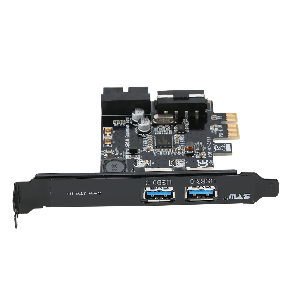 STW PCI-E к USB 3,0 2-Порты и разъёмы PCI Express Mini PCI-E USB 3,0 адаптер концентратора с внутренним USB 3,0 19-контактный разъем