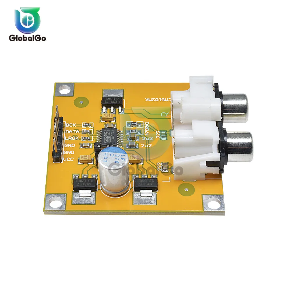 PCM5102 декодер DAC I2S плеер за ES9023 для Raspberry Pi 32Bit 384K|Детали и аксессуары приборов| |