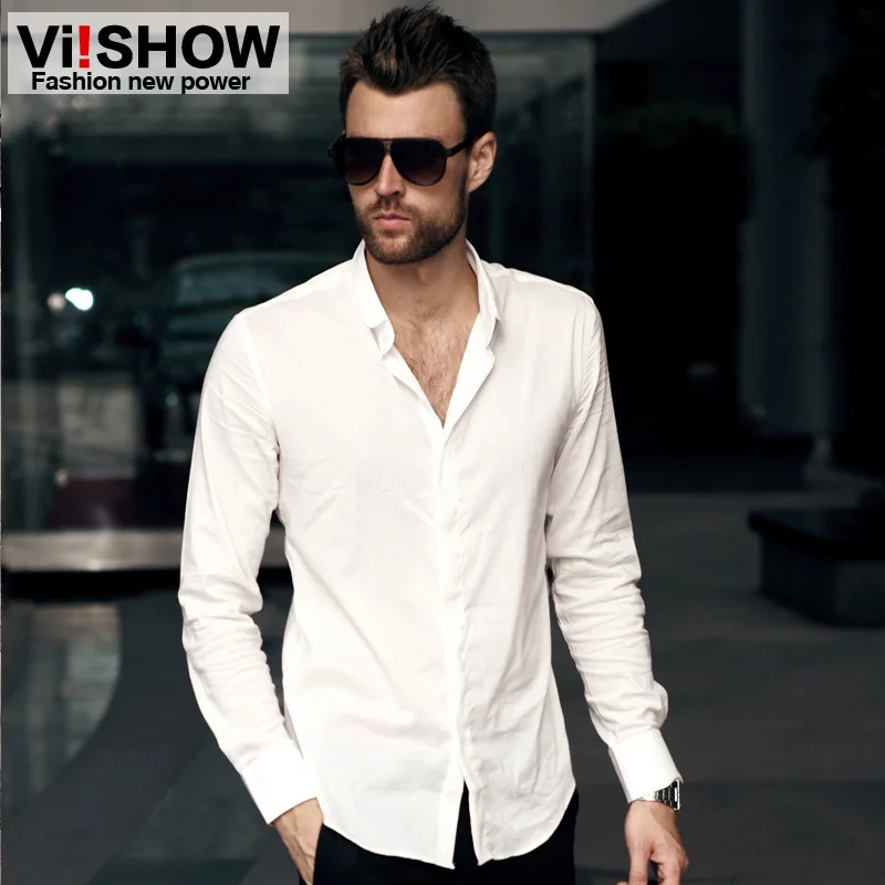 mens shirts long sleeve white