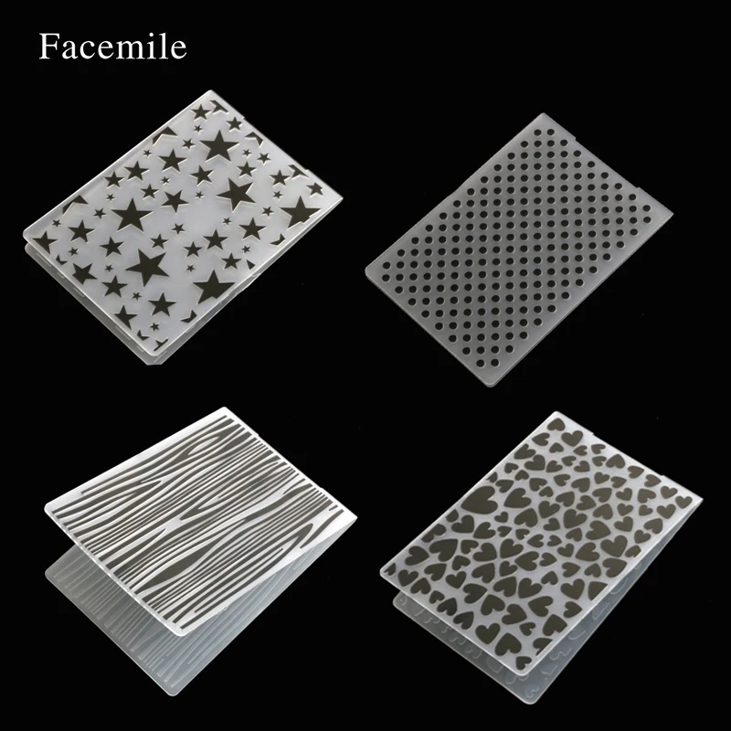 Facemile 1 шт. пластиковый подарок сердце точка звезда лай дерево текстура тиснение