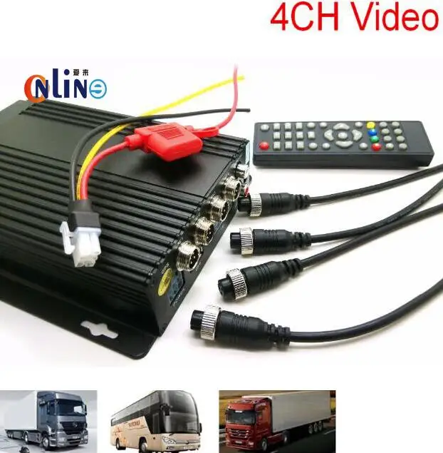 4CH SD автомобиля HGV грузовик Для Автобус Грузовик DVR Cam тире видео регистраторы Цикл