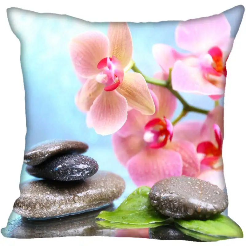 Pillowcase 7 Изготовленный На Заказ Цвет цветок орхидеи квадратная Подушка Чехол на заказ на молнии Наволочка Чехол 40x40,45x45 см(одна сторона - Цвет: Pillowcase 7