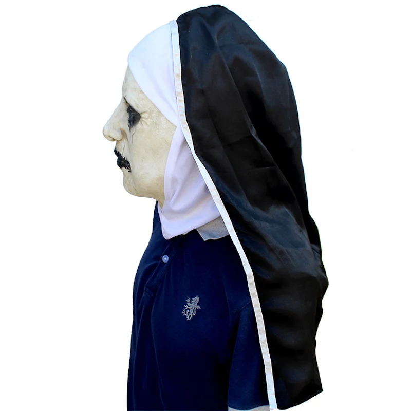 Хэллоуин монашка ужас маска косплей валак страшный демон латексные маски с