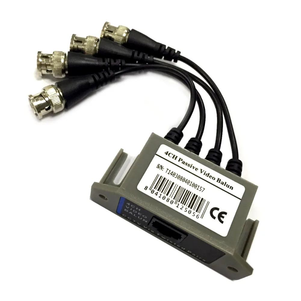 4CH HD пассивный видео компенсационный трансивер BNC к UTP RJ45 CCTV через витые пары