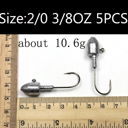 Size 2I0 3I8OZ 5PCS 5 шт. 2#1#1/0 2/0 3/0 5/0 90 градусов Открытый джиг голова рыболовные крючки крючок приманки для мягкой приманки Wom крючок с грузилом высокого качества - Цвет: Size 2I0 3I8OZ 5PCS