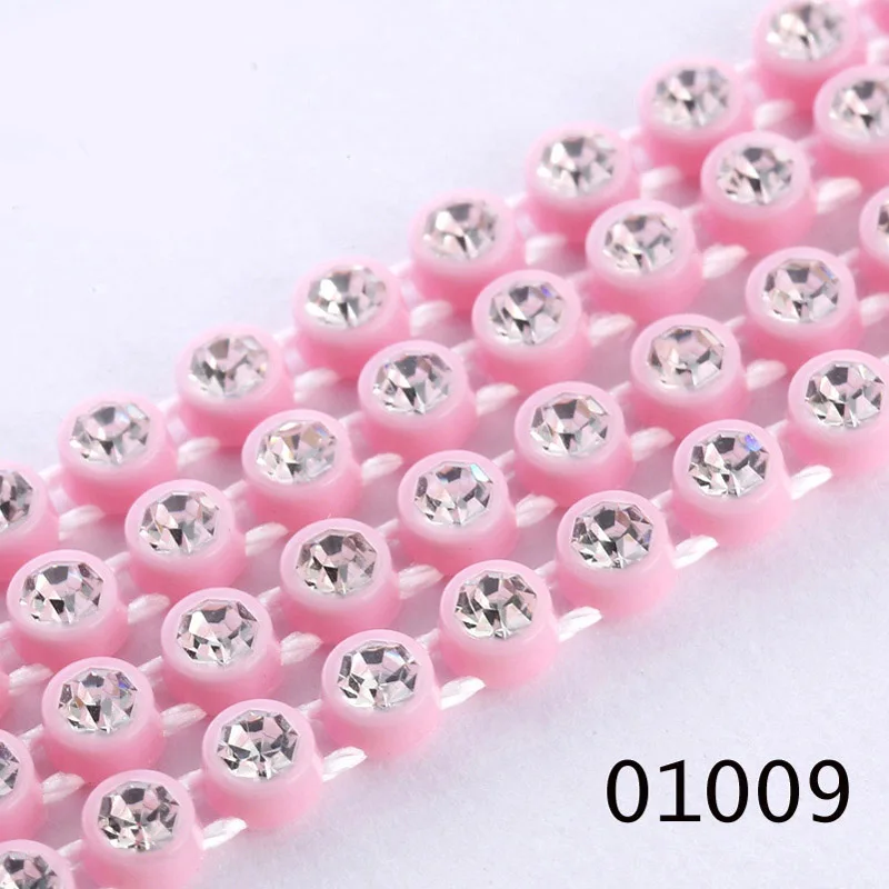 Uroru Индеец бисером SS6 Кристалл Rhinestone кольцевание отделкой 10 метров каждая карта AM