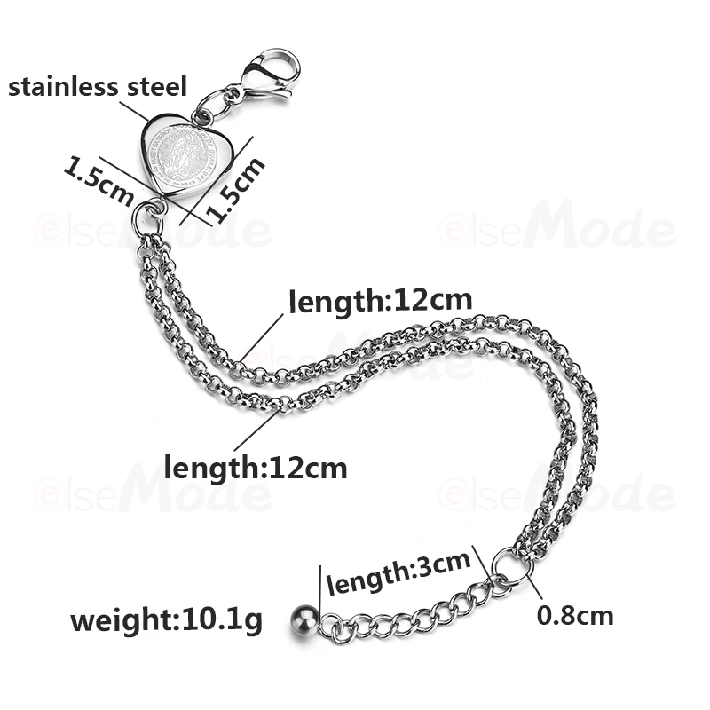 ELSEMODE романтическое сердце любви Дева Мария Иисус двойные слои искусственная