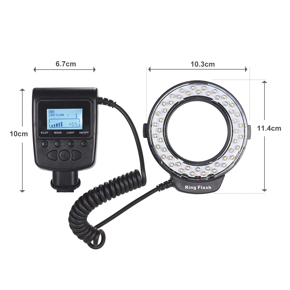 Andoer телефон 3000K 15000K светодиодное кольцо Вспышка Speedlite для адаптера кольца 40 5 мм 52