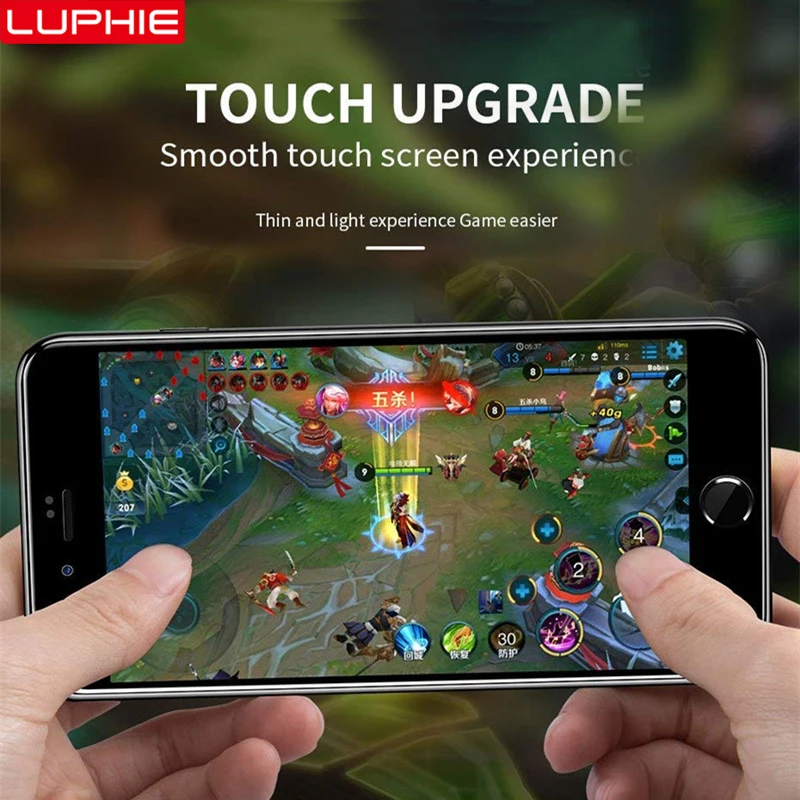 LUPHIE 6D полное клеевое Покрытие Закаленное стекло для iPhone X XS Max XR Защита экрана 8 7 6S 6