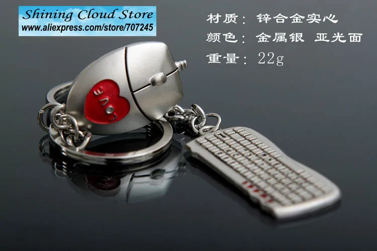 Бесплатная доставка! 1 партия = 30 пар! Креативная клавиатура и мышь из металла пара