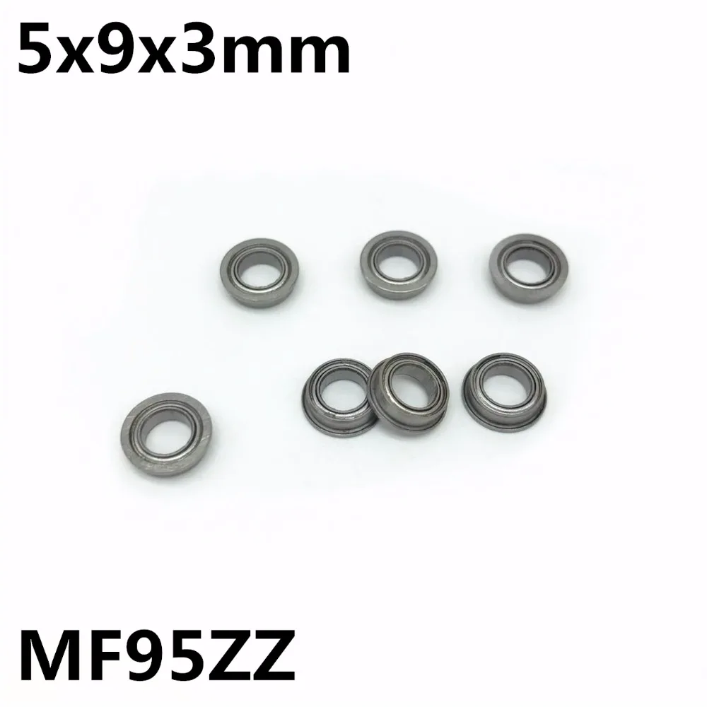 50Pcs MF95ZZ 5x9x3 mm Flange Bearings Deep Groove Ball Bearing High Quality MF95Z MF95