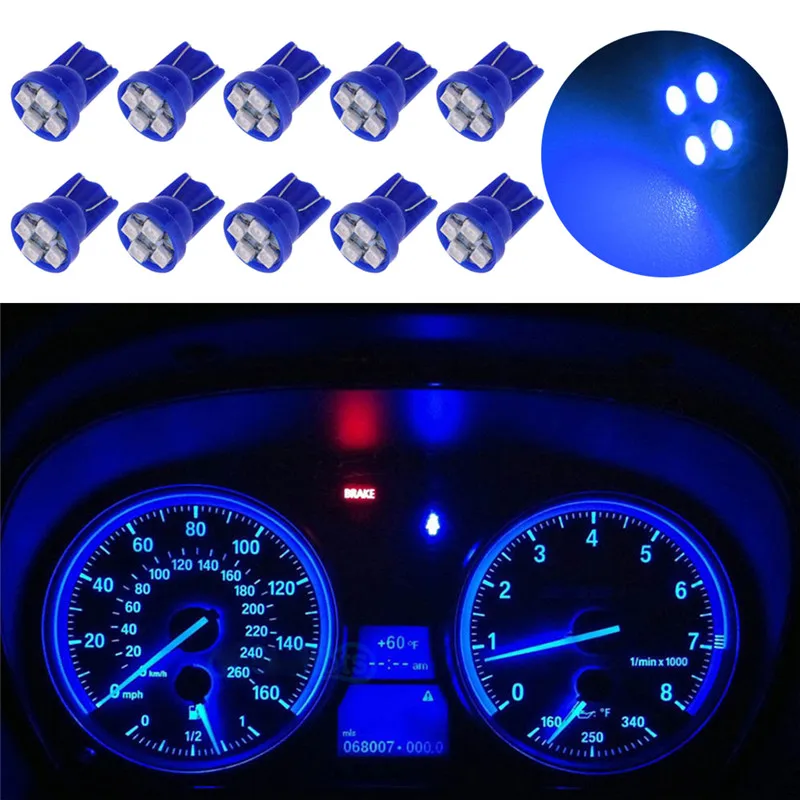 Новый 10 шт. T10 4SMD светодиодный индикатор низкого потребления клиновидная