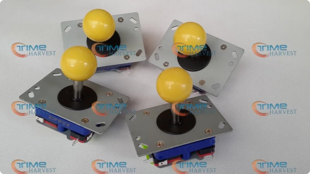 

4 pcs ZIPPY Joystick short shaft blue yellow ball top 4ways and 8 ways joystick arcade machine parts joystick with Microswitches