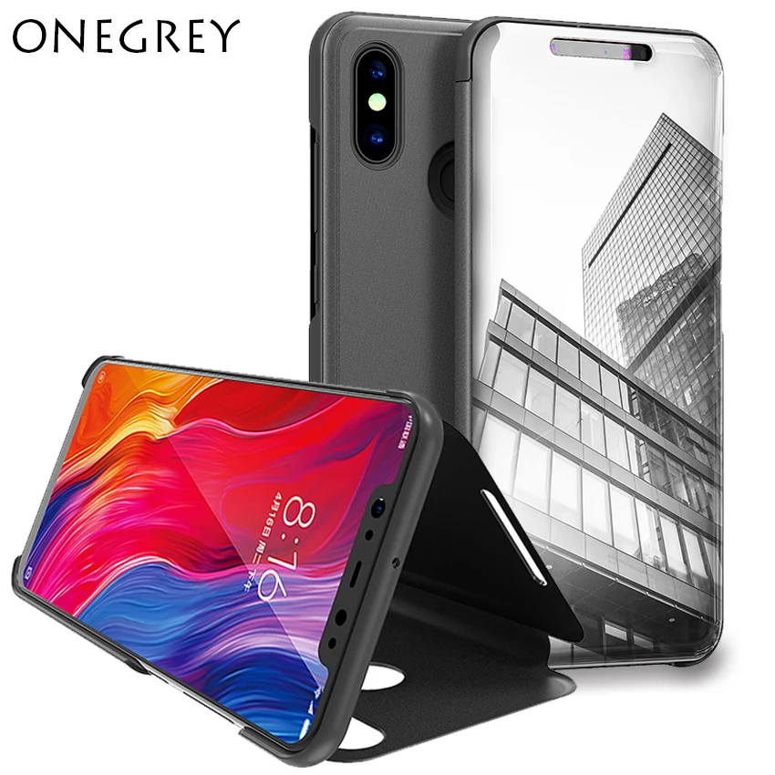 Чехол с откидной подставкой для xiaomi Mi 8 Se 6 6x 5x A1 A2 5c Mix 2 роскошный зеркальный чехол