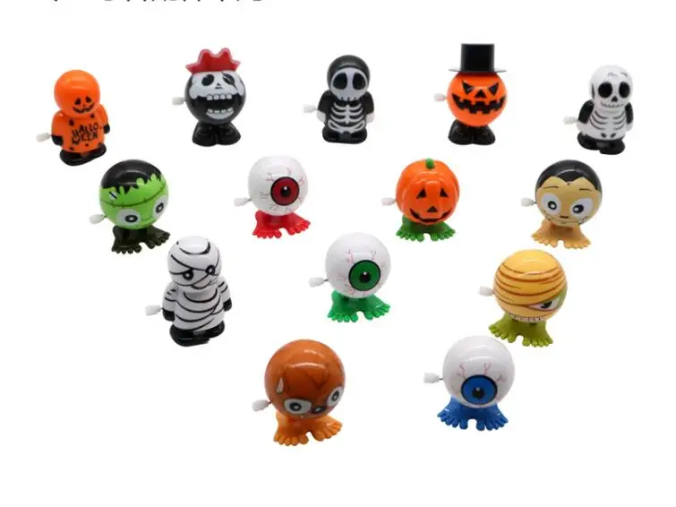 iWish Halloween Wind Up Jump White Mummy Human Skeleton Jumping Mummies Skull Gift Toy For Children Toys All Saints' Day | Игрушки и