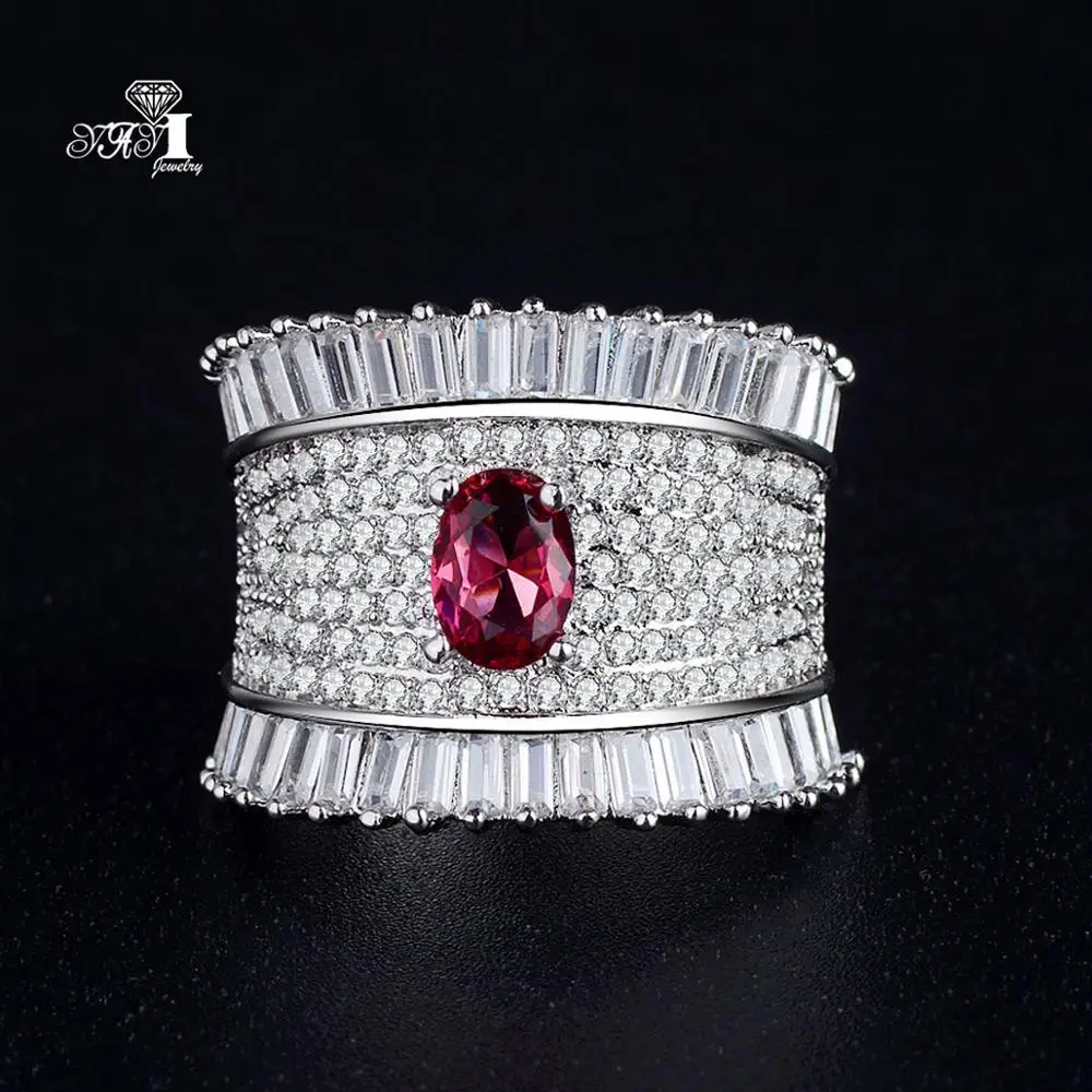 Ювелирные изделия YaYI Принцесса Cut 7 6 CT Красный Циркон серьги из серебра