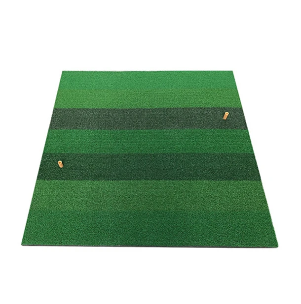 Satılık 100*100*1cm Golf Pratik Paspaslar Golf Isabet çim Halı 2 Golf Tees & 8 Golf Topları Yeşil Patchwork