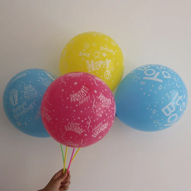 50 шт. 12 дюймовые 5 сторонние Мультяшные Цветочные надувные шары для вечеринки