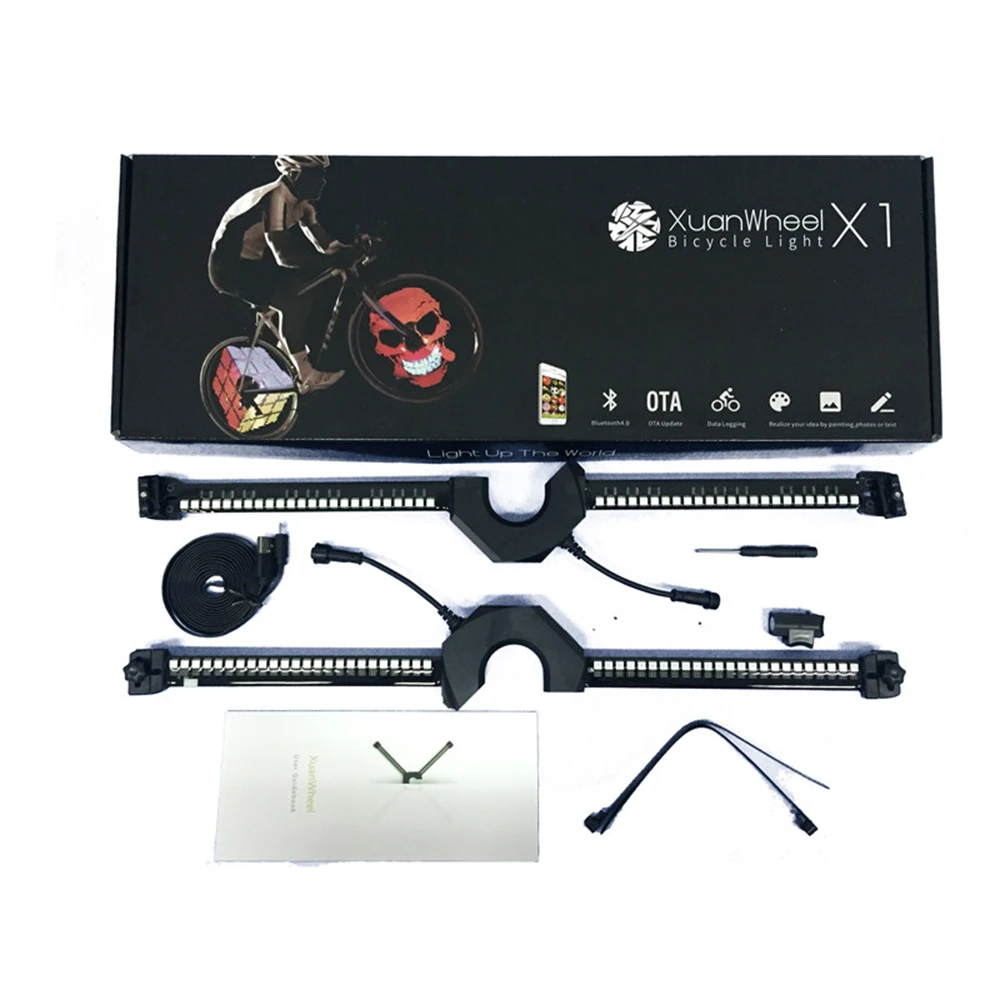 96/192pcs RGB светодиодный смарт-для установки на трубу велосипедного велосипеда Светильник Красочные колесных дисков светильник программируемый DIY светильник лампа узор Bicicleta