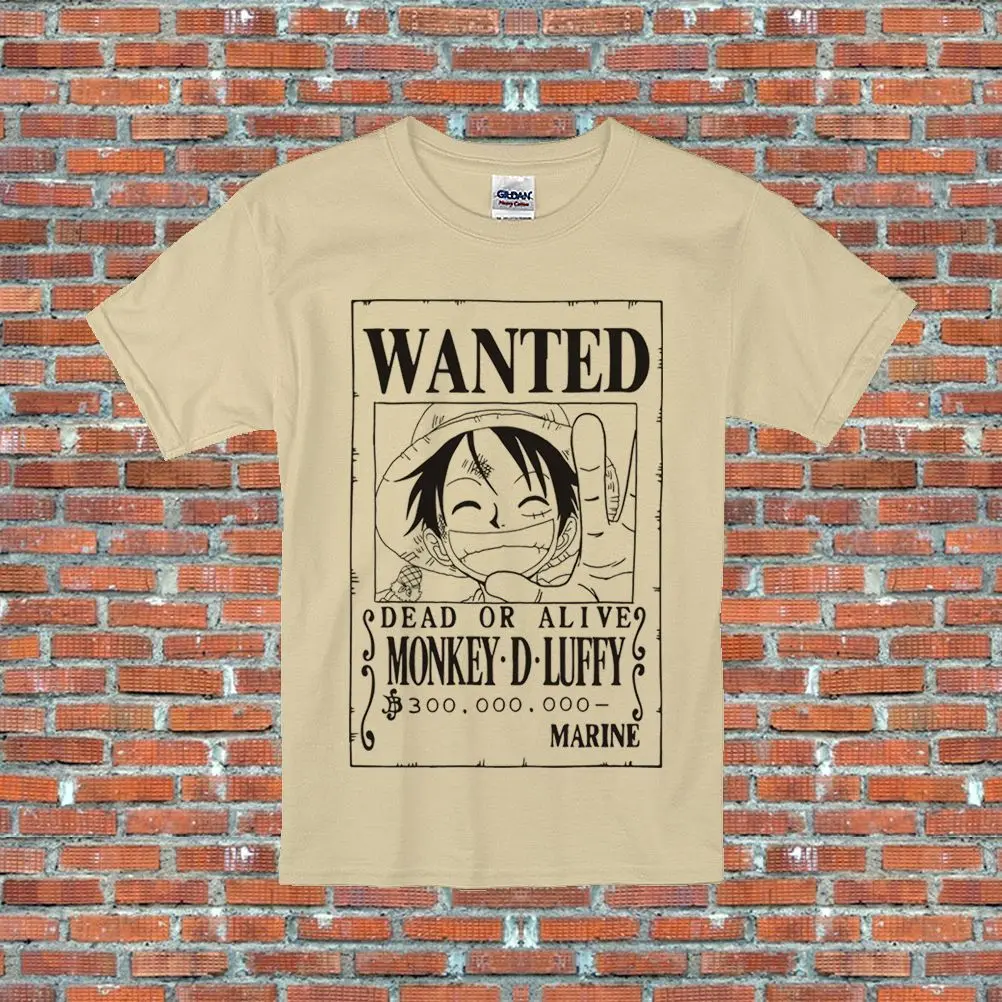 Одна штука обезьяна. D. Luffy Wanted плакат с героями аниме Пираты вдохновили футболки