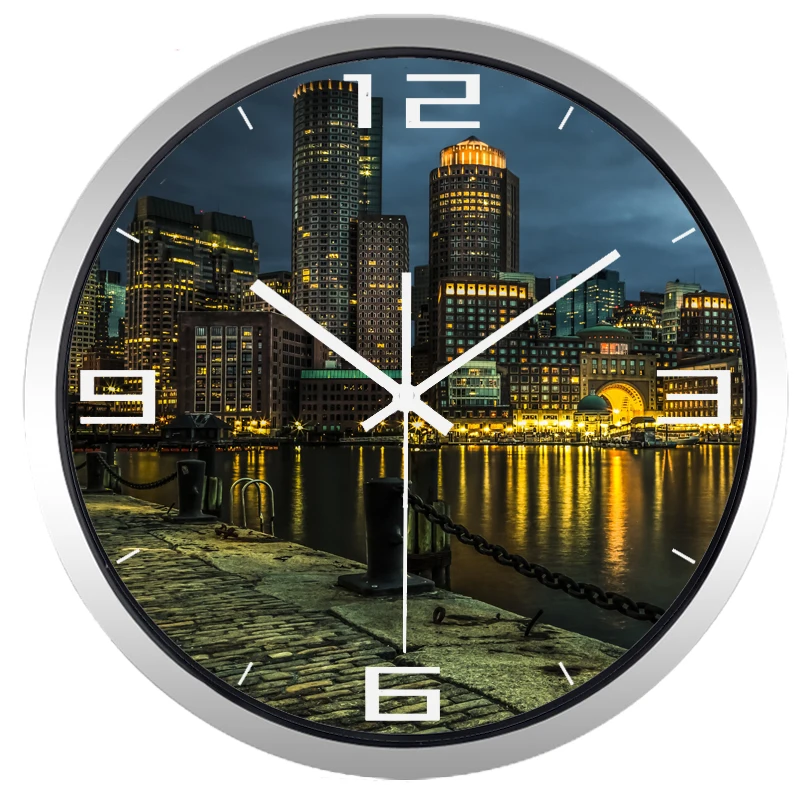 Реальная фотография города светильник настенные часы гостиница гостиная