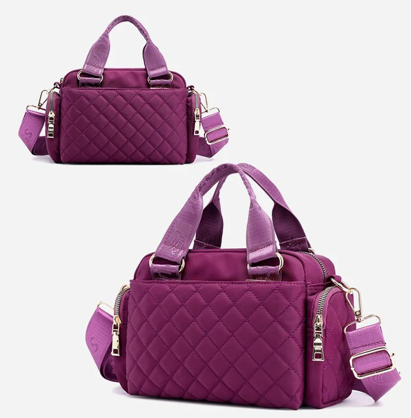 purple Новая брендовая водонепроницаемая сумка из ткани Оксфорд, женская модная Высококачественная сумка-мессенджер, Женская Большая вместительная сумка через плечо - Цвет: purple