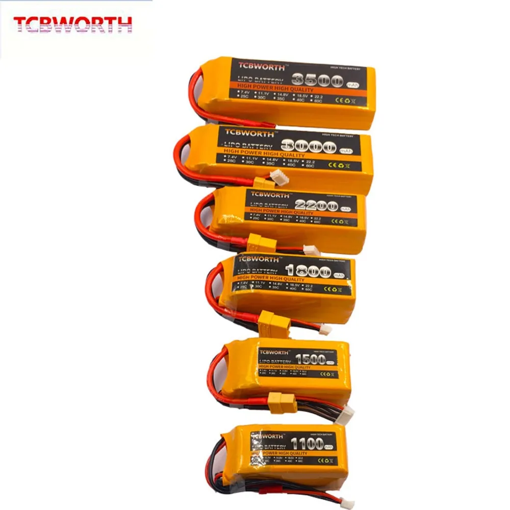 5S RC игрушки LiPo батарея 5S 18,5 V 1100mAh 1300mAh 1500mAh 1800mAh 2200mAh 2600mAh 25C 35C 60C для радиоуправляемый самолет, Квадрокоптер, лодка, автомобиль LiPo