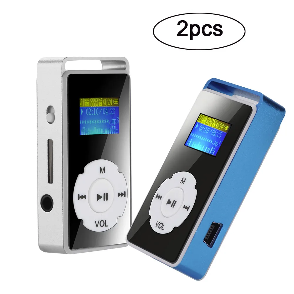 CARPRIE mp3 плееры 2 шт. цифровой MP3 плеер с ЖК экраном поддержка Micro SD TF карты 32 ГБ