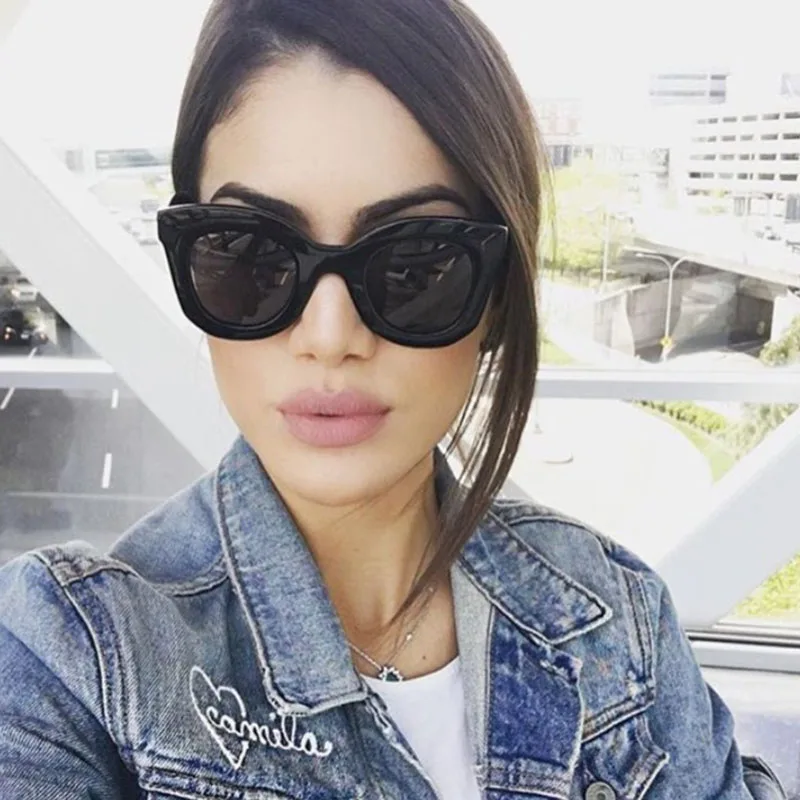 Очки солнцезащитные женские кошачий глаз модные брендовые дизайнерские