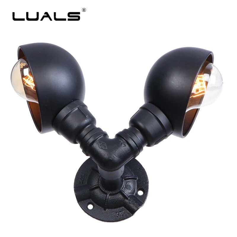 

Loft Vintage Wall Lights Nordic Industrial Ligh Water Pipe Edison Lamp E27 Luminaire Indoor LED Lamps American Bar Cafe Lighting