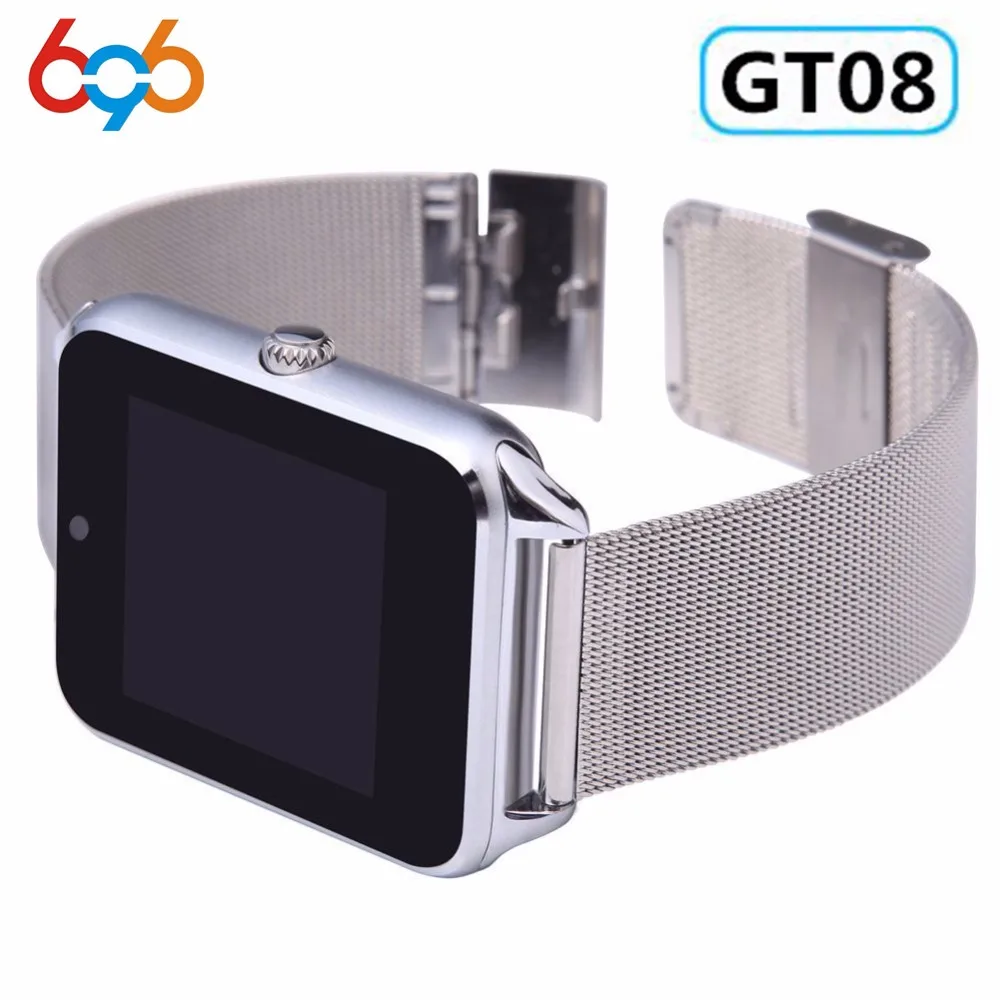 Смарт-часы GT08 Plus металлические часы Bluetooth подключение Android телефон Поддержка SIM TF