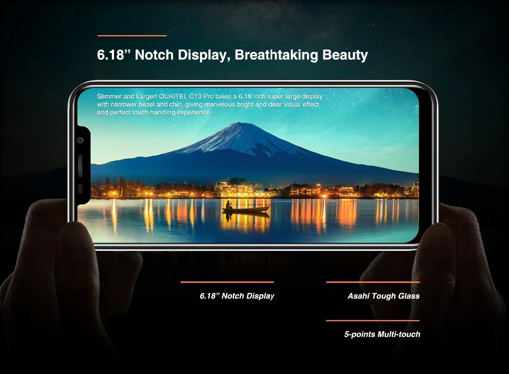 OUKITEL C13 Pro 5G/2,4G wifi 6,1" 19:9 2 ГБ 16 ГБ Android 9,0 мобильный телефон MT6739 Четырехъядерный 4G LTE смартфон распознавание лица отпечатков пальцев