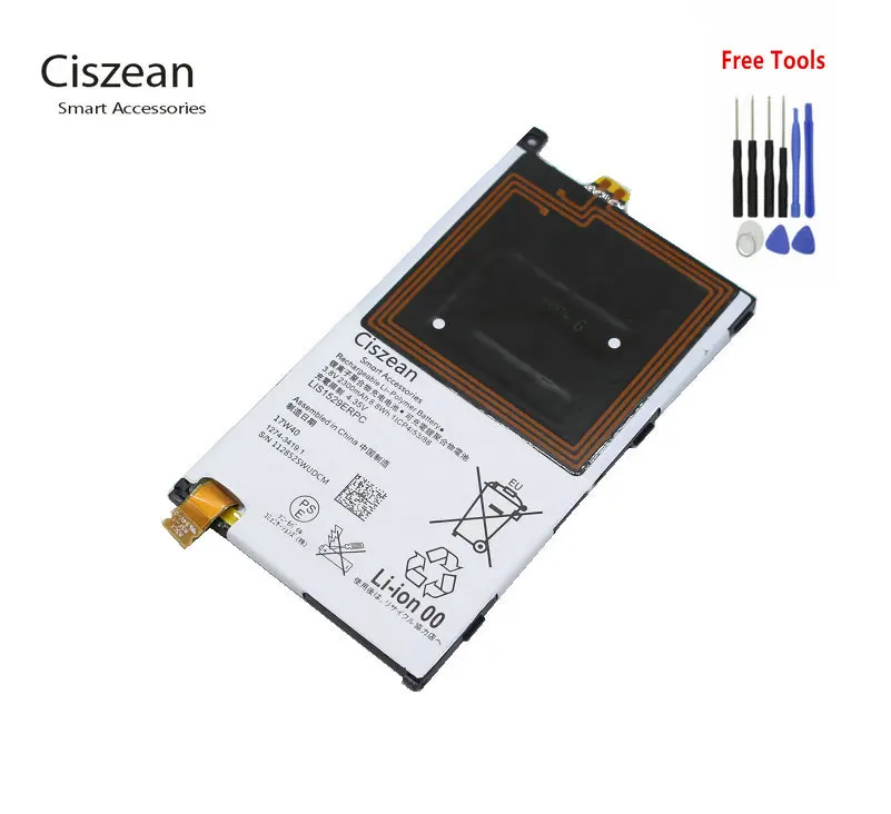 Ciszean 1x2300 мАч LIS1529ERPC сменный аккумулятор NFC для Sony Z1 mini D5503 Compact M51w SO-04F + инструмент |