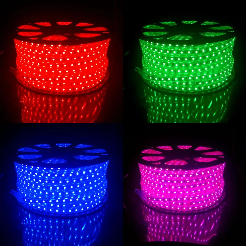 100 метр светодиодный RGB полосы AC 220 V 240 внешний Водонепроницаемый IP67 светильник