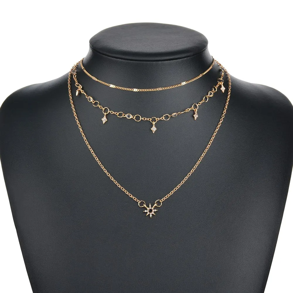 Винтажное многослойное ожерелье с подвеской Terreau Kathy женское длинное для