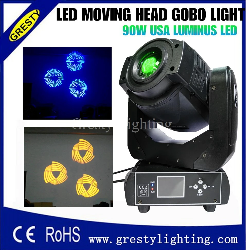 2 шт./лот 90 Вт Светодиодный прожектор с движущейся головкой светодиодное