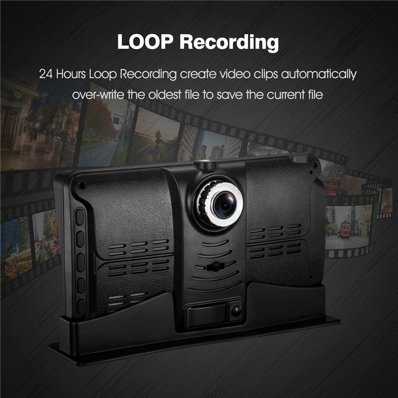 YuanTing 7 Inch Split Monitor DVR Recorder 170 Wide Angle Night Vision 1080P Front Rear View Dash Camera System For Truck RV Bus |