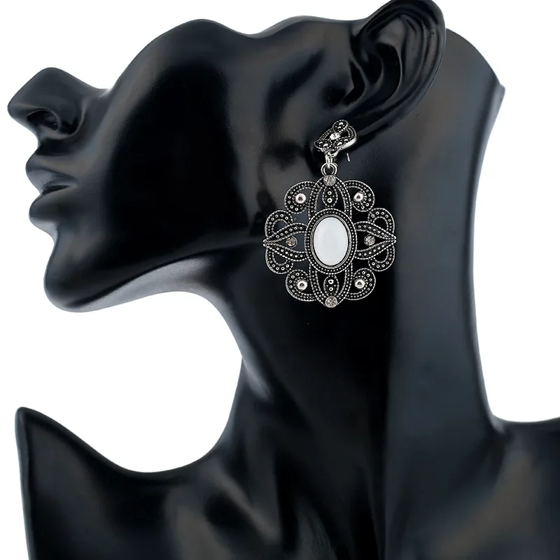 Новые Приходят Старинные Серьги Для Женщин Белый Опал Цветы Партия Подарок