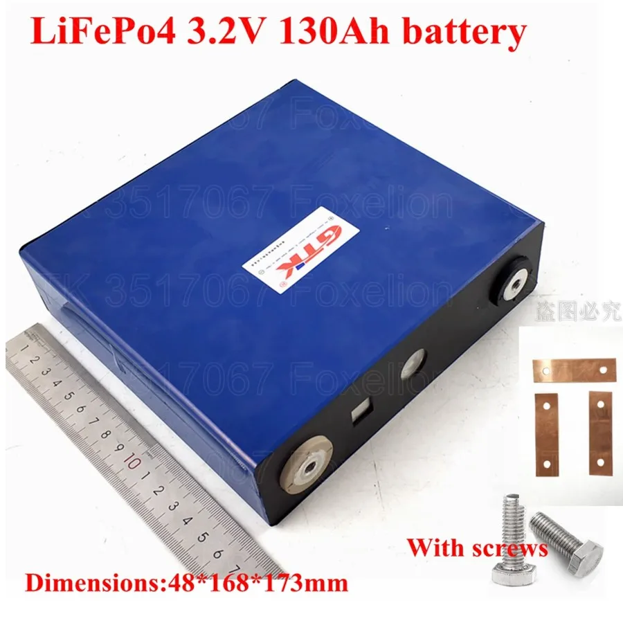 16 шт. 3 2 V 130Ah LiFePO4 длинный жизненный цикл Max 3C для детей возрастом от 12V аккумулятор