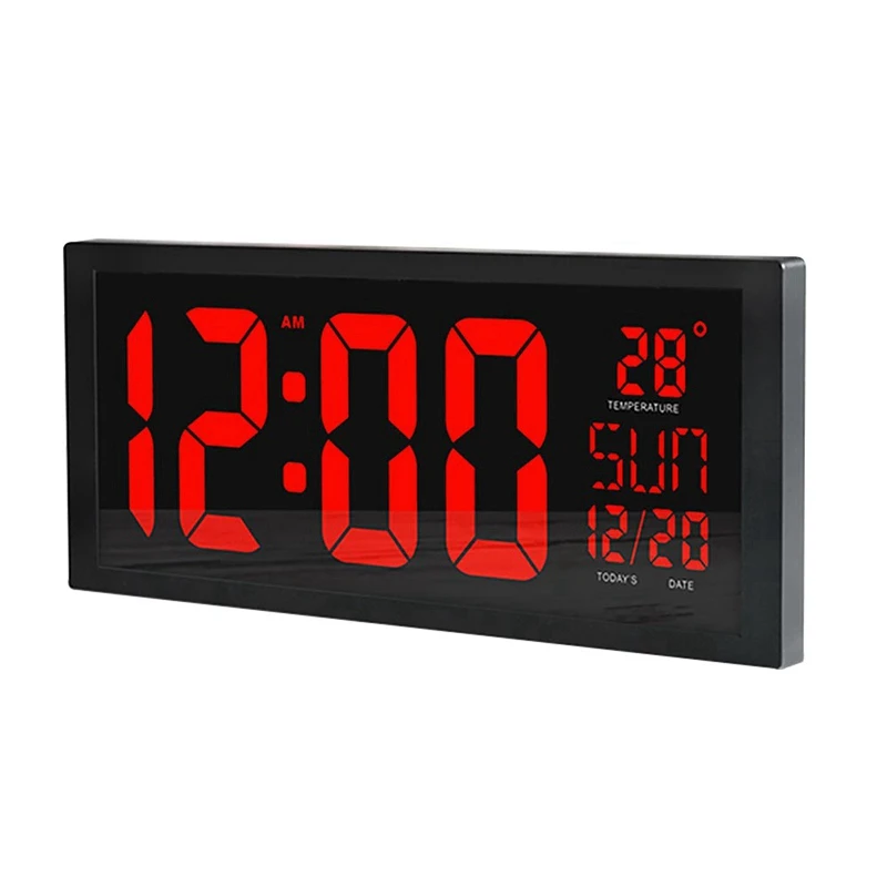 HOT Large Screen Big Electronic Wall Clock Desktop Led Digital Calendar Thermometer Daylight Saving For Kitchen Mu | Дом и сад